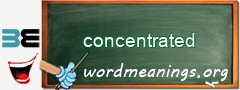 WordMeaning blackboard for concentrated